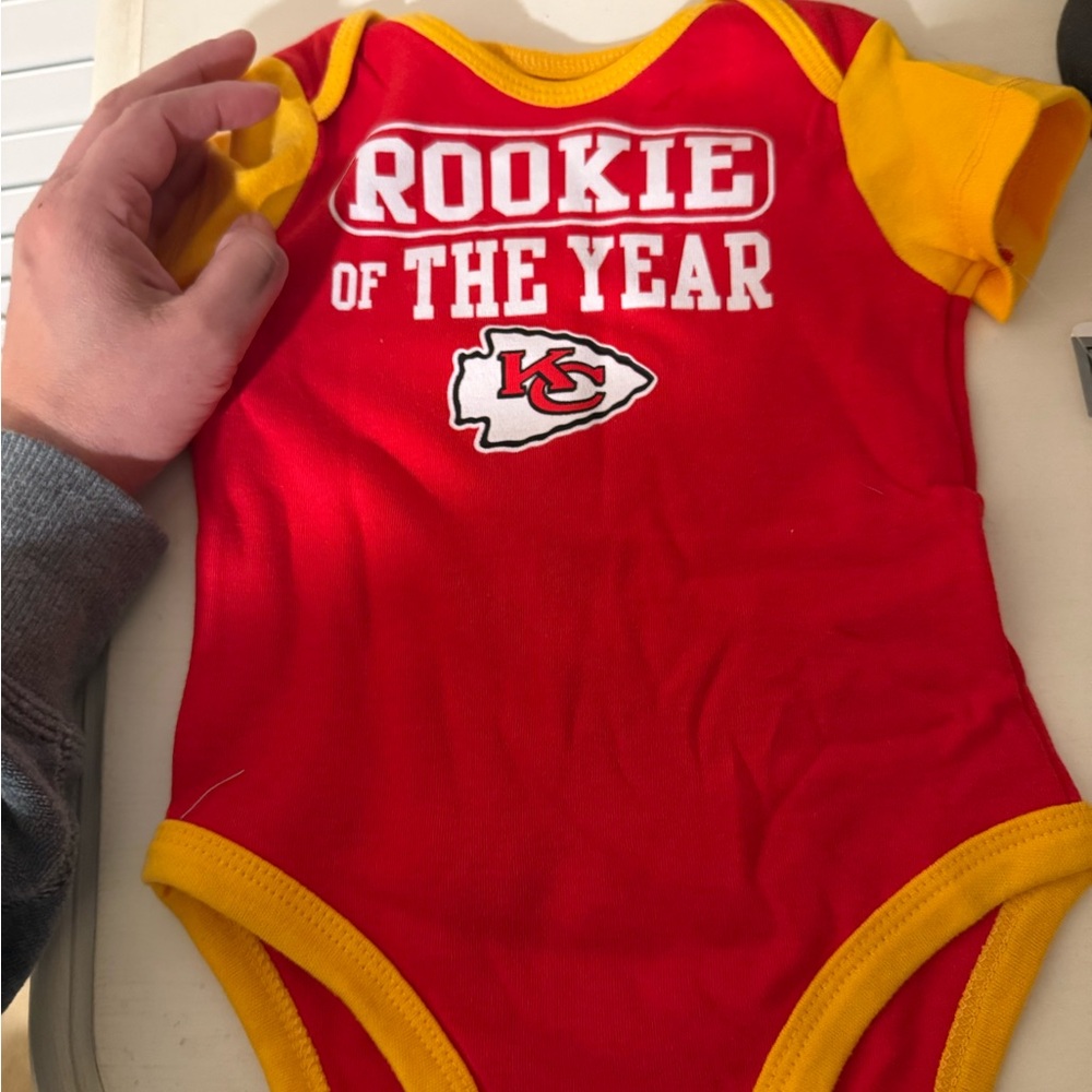 Infant Boys NFL  3 pack Bodysuit One piece KANSAS CITY CHIEFS 3-6 Months‎ New